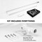 G128 Combo Pack: Flag Pole 6 FT Silver Tangle Free & Gadsden Black and White Flag 3x5ft 150D Printed Polyester